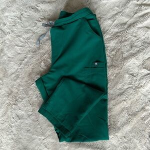 Figs Hunter Green Scrub Bottoms Large Tall